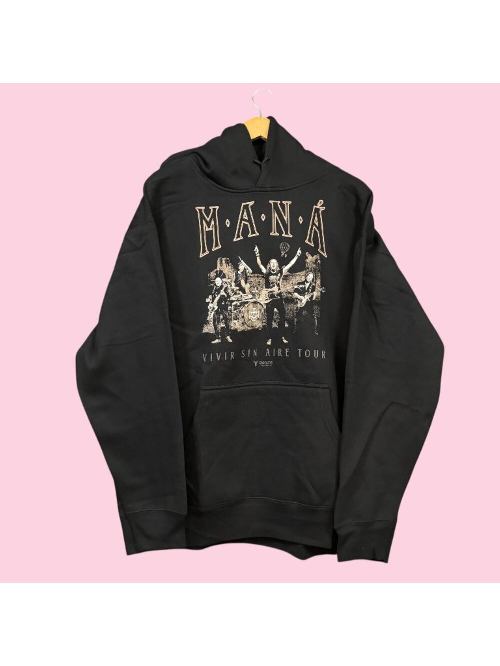 Mana Vivir Sin Aire Tour Rock Band Oversized Hoodie XL